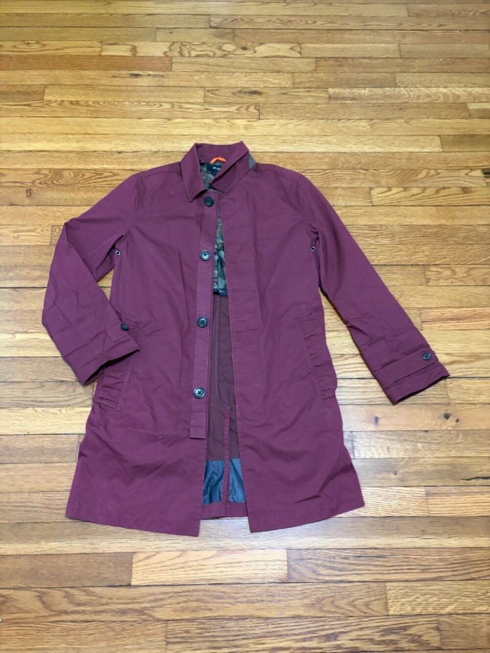 Jack Spade Mens Jacket Size XS Purple Button Down Cotton Blend Pockets Preppy